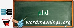 WordMeaning blackboard for phd